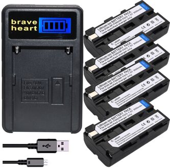 3000Mah NP-F550 Np F550 NPF550 Oplaadbare Li-Ion Batterij Pack Voor Sony NP-F330 NP-F530 NP-F570 NP-F730 NP-F750 Hi-8 lader en 4accu