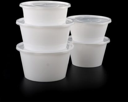 3000Ml Maaltijd Prep Containers Plastic Voedsel Containers Met Deksels Outdoor Draagbare Bento Lunchbox wit