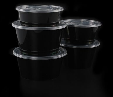3000Ml Maaltijd Prep Containers Plastic Voedsel Containers Met Deksels Outdoor Draagbare Bento Lunchbox zwart