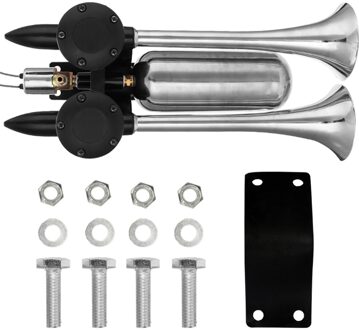 300DB Auto Hoorn Kit Universele Dual Trompet Air Trompet Dual Air Hoorns Super Luid Auto Luidsprekers Voor Vrachtwagen Boot pickup 12V 24V