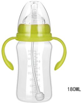 300Ml 240Ml 180Ml Baby Baby Pp Bpa-vrije Melk Zuigfles Met Anti-Slip Handvat & cup Cover Water Fles GR1