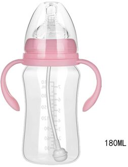 300Ml 240Ml 180Ml Baby Baby Pp Bpa-vrije Melk Zuigfles Met Anti-Slip Handvat & cup Cover Water Fles PK1