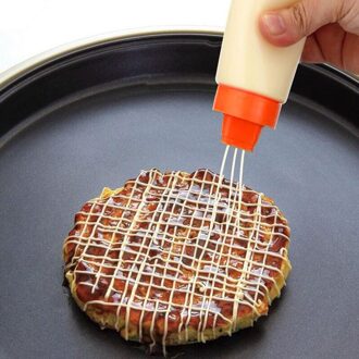 300Ml 4-Hole Plastic Salade Mosterd Keuken Accessoires Dressing Squeeze Gemak Siliconen Fles Kruiderij Decoratie Gereedschappen