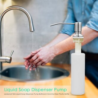 300Ml Aanrecht Zeepdispenser Rvs Plastic Flessen Sink Sanitizer Pomp Organizer Huishoudelijke Benodigdheden