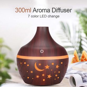 300Ml Air Humidifer Led Kleurrijke Ultrasone Aroma Luchtbevochtiger Essentiële Olie Diffuser Aroma Aromatherapie Luchtbevochtiger