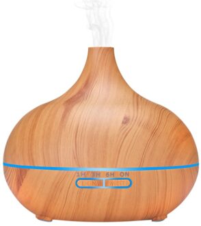 300Ml Aroma Luchtbevochtiger Houtnerf Met Led-verlichting Essentiële Olie Diffuser Aromatherapie Elektrische Mini Mist Maker Voor Thuis