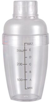 300Ml Cocktail Shaker Hand Schudden Cup Bar Gebruiksvoorwerpen Transparant Melk Thee Wijn Drink Mixer Fles Met Schaal