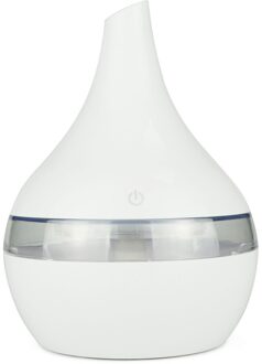 300Ml Cool-Mist Luchtbevochtiger Essentiële Aroma Diffuser Led Ultrasone Aroma Aromatherapie Luchtbevochtigers Huishouden Slaapkamer Luchtverfrisser wit