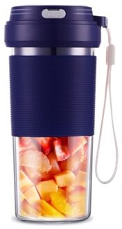 300Ml Draagbare Juicer Elektrische Fruit Usb Oplaadbare Smoothie Maker Smoothie Blender Machine Sap Cup blauw