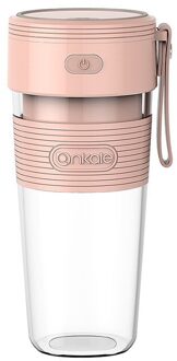 300Ml Draagbare Juicer Elektrische Usb Oplaadbare Smoothie Blender Machine Mixer Mini Sap Cup Maker Snelle Blenders Keukenmachine roze