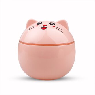 300Ml Leuke Kat Ultrasone Luchtbevochtiger Auto Luchtbevochtigers Met Led Lampen Mini Mist Maker Draagbare Kantoor Desktop Luchtreiniger roze