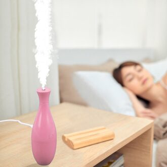 300Ml Luchtbevochtiger Ultrasone Aroma Essentiële Olie Draagbare Diffuser Usb Cool Mist Maker Purifier Aromatherapie Voor Car Home roze