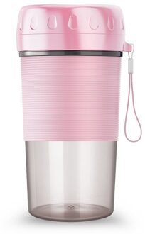 300Ml Mini Draagbare Blender Elektrische Usb Oplaadbare Smoothie Machine Mixer Sap Cup Maker Snelle Blenders Food Processors roze
