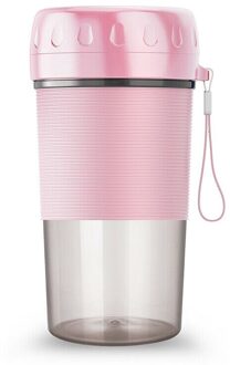 300Ml Mini Draagbare Juice Maker Juicer Cup Elektrische Usb Oplaadbare Blender Fles Roze