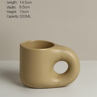 300Ml Nordic Stijl Koffiekopje Melk Thee Keramische Cup Creatieve Keramische Mok Met Plaat Uniek Cadeau Voor Vrienden enkel en alleen cup YE