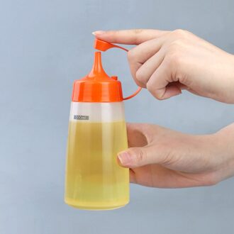 300Ml Squeeze Squirt Kruiderij Flessen Met Cap Deksels Dispensers Voor Ketchup Mosterd Sauzen Olijfolie Bbq Set
