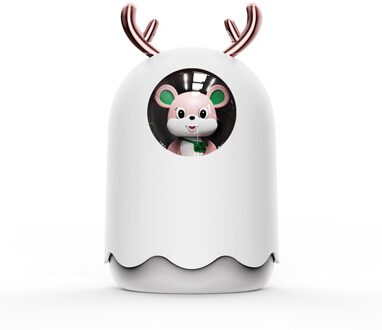 300Ml Usb Ultrasone Luchtbevochtiger Aroma Essentiële Olie Diffuser Huisdier Aromatheraphy Luchtbevochtiger Met Romantische Licht Voor Thuis wit