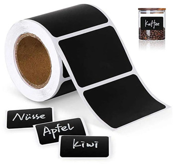 300Pcs/Roll Chalkboard Labels sticker with a chalk pen for kitchen Jars Stickers Removable Waterproof Blackboard Sticker Label