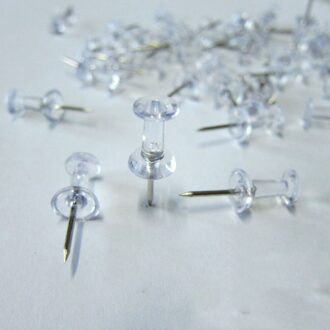 300Pcs Transparante Pushpins Kaart Push Kopspijkers Voor School Home Office afbeelding 2