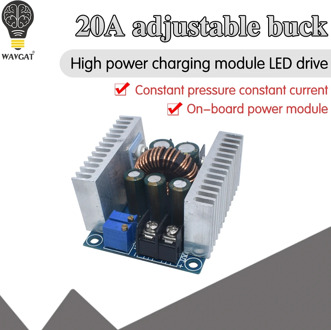 300W 20A DC-DC Buck Converter Step Down Module Constant Current LED Driver Power Step Down Voltage Module Electrolytic Capacitor