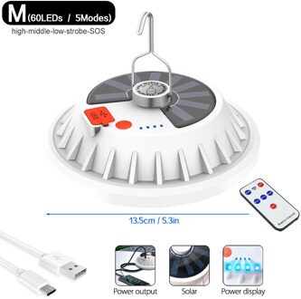 300W Solar Led Lamp Lamp Afstandsbediening Solar Lading Lantaarn Draagbare Nood Avondmarkt Licht Outdoor Solar Camping Licht D met SOLAR M RC