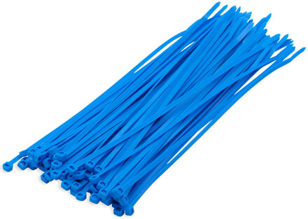 300x stuks kabelbinder / kabelbinders nylon blauw 10 x 0,25 cm
