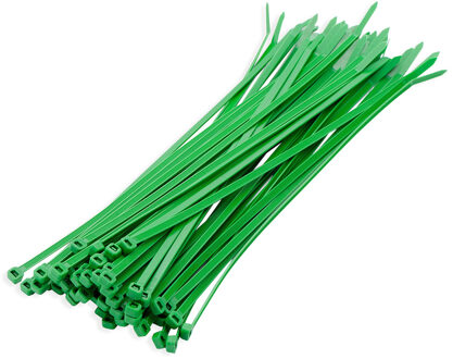 300x stuks kabelbinder / kabelbinders nylon groen 20 x 0,36 cm