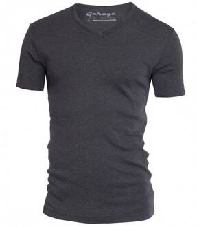 301 - T-shirt 1-pack Semi Body Fit V-Hals Antra Melange - S