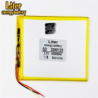 30100120 Tablet Pc Batterij Capaciteit 3098120 3.7V 4000mA Universele Li-Ion Batterij Voor Tablet Pc 7 Inch 8 Inch 9inch 10Inch