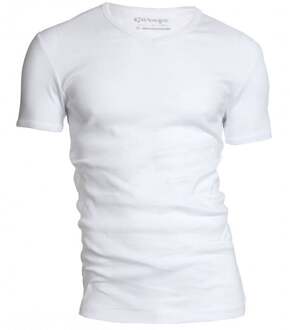 302 - T-shirt 1-pack Semi Body Fit V-Hals Wit - M