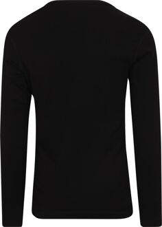 303 - T-shirt 1-pack Semi Body Fit Long Sleeve R-Hals Zwart - L