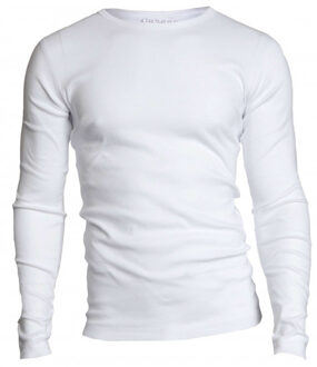 303 - T-shirt R-neck l/sl semi Body Fit White - XXL - 100% cotton 1x1 rib