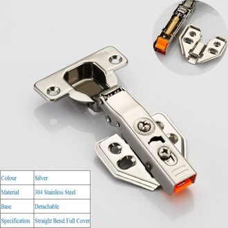 304/201 Rvs Kast Scharnier Koudgewalst Staal Kast Scharnieren Straight Bend Afneembare Meubels Verborgen Loops 304 roestvrij staal