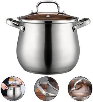 304 Food-Grade Roestvrij Stalen Kookpan Anti-Overflow Corrosiebestendig Verdikte Bodem Soeppan Voor Keuken Inductie fornuis