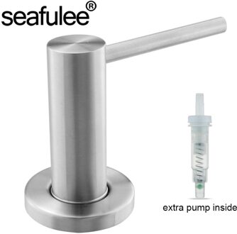 304 Massief Rvs Geborsteld Spot Aanrecht Zeepdispenser 17 OZ (500 ML) Fles