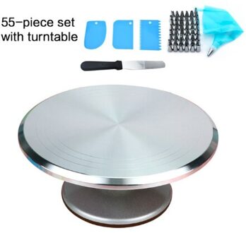 304 Roestvrij Staal Decoreren Mond Schraper Set Roterende Taart Decoreren Draaitafel Tafel Taart Decoreren Draaitafel Set 12 duim A