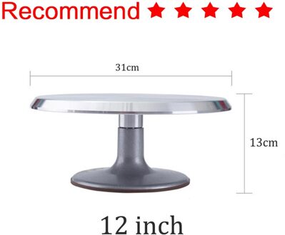 304 Roestvrij Staal Decoreren Mond Schraper Set Roterende Taart Decoreren Draaitafel Tafel Taart Decoreren Draaitafel Set 12 duim