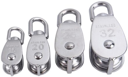 304 Roestvrij Staal Enkele Wiel M15/M20/M25/M32/M50 Swivel Rollen Blok Laden Touw Gereedschap draad Touw Duurzaam Zwaartekracht Schaatsen