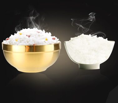 304 Roestvrij Staal Goud Kom Verdikte Dubbele Laag Isolatie Keuken Koken Gereedschap Ye 14cm