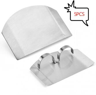 304 Roestvrij Staal Keuken Tool Groente Snijden Vinger Guard Multi-purpose Twee-Vinger Proof Hand Keuken vinger Guard 5stk