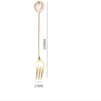 304 Roestvrij Staal Koffie Lepel Watermeloen Ijs Lepel Thee Lepel Dessertlepel Vork Met Mooie Hanger Creatieve Servies love vork