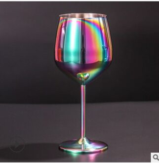 304 Roestvrij Staal Koper Plated Single Layer Beker Cocktail Cup 500Ml Wijn Cup Drum Tumbler Champagne Beker Wijn Glas set