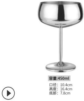 304 Roestvrij Staal Koper Plated Single Layer Beker Cocktail Cup 500Ml Wijn Cup Drum Tumbler Champagne Beker Wijn Glas set