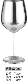 304 Roestvrij Staal Koper Plated Single Layer Beker Cocktail Cup 500Ml Wijn Cup Drum Tumbler Champagne Beker Wijn Glas set