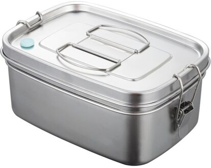 304 Roestvrij Staal Lunchbox Voedsel Container Bento Box Voor Kinderen Volwassen Double Layer Grote Capaciteit Servies Voedsel Opbergdoos 1500ml Lunch doos