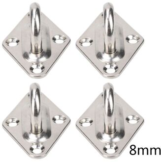 304 Roestvrij Staal Plafond Muurbevestiging Haak Zware Oog Plaat Voor Boot Yoga Schommels Hangmatten 1XCF 8mm