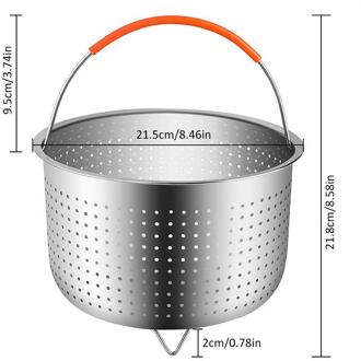304 Roestvrij Staal Rijst Koken Stoom Mand Snelkookpan Anti-Brandwonden Stoomboot Multifunctionele Fruit Schoonmaken Mand