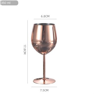304 Roestvrij Staal Rode Wijn Glas Zilver Rose Goud Bekers Sap Drinken Champagne Goblet Party Bar Keuken Gereedschap WF1021 roos goud-S