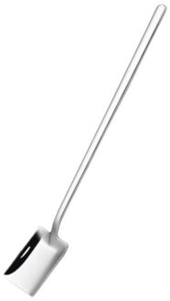 304 Roestvrij Staal Schop Koffielepel Dessertlepel Watermeloen Ijs Lepel Retro Tip Schop Platte Schop Vorm Servies A1