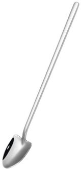 304 Roestvrij Staal Schop Koffielepel Dessertlepel Watermeloen Ijs Lepel Retro Tip Schop Platte Schop Vorm Servies A2